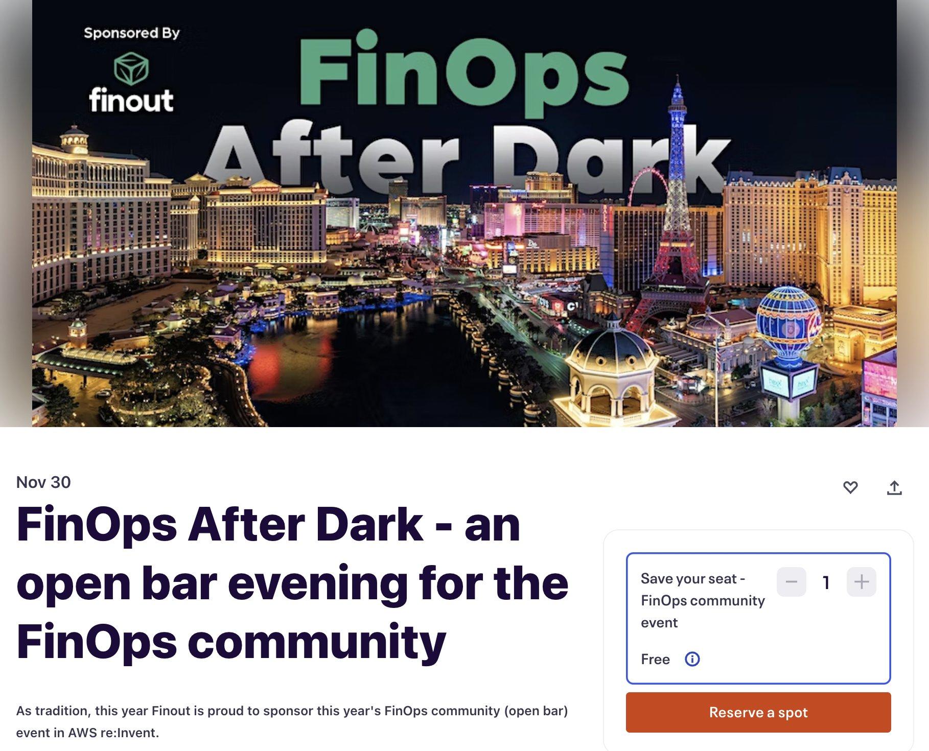 FinOps After Dark - an open bar evening for the FinOps community